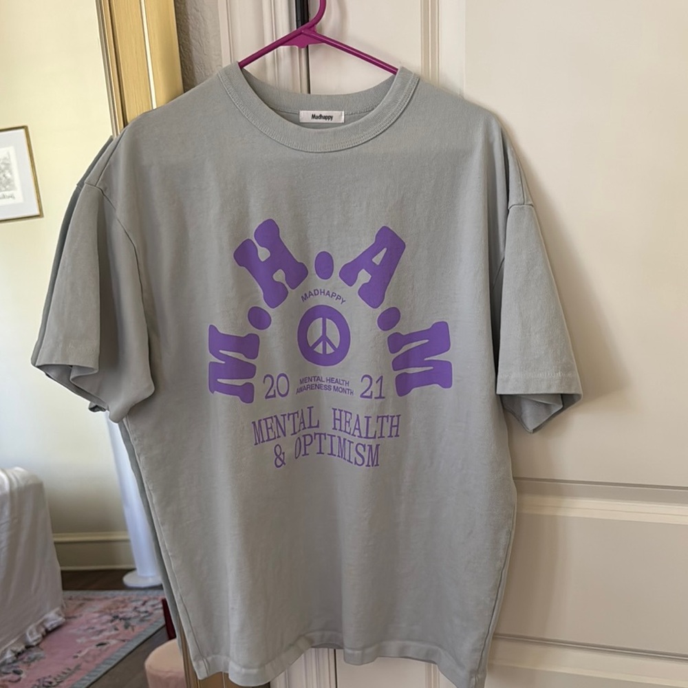 Madhappy Gray Tee Mental Health Tee